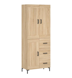 Buffet haut Chêne sonoma 69,5x34x180 cm Bois d'ingénierie