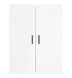 Armoires murales 2 pcs blanc brillant bois d'ingénierie