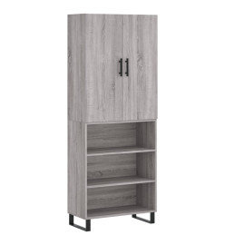 Buffet haut Sonoma gris 69,5x34x180 cm Bois d'ingénierie