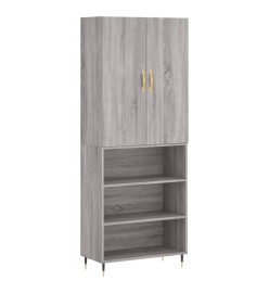 Buffet haut Sonoma gris 69,5x34x180 cm Bois d'ingénierie