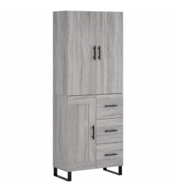 Buffet haut Sonoma gris 69,5x34x180 cm Bois d'ingénierie