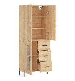 Buffet haut Chêne sonoma 69,5x34x180 cm Bois d'ingénierie