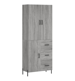 Buffet haut Sonoma gris 69,5x34x180 cm Bois d'ingénierie