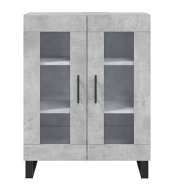 Buffet haut Gris béton 69,5x34x180 cm Bois d'ingénierie