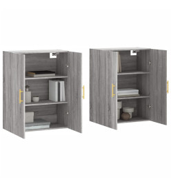 Armoires murales 2 pcs sonoma gris 69,5x34x90 cm