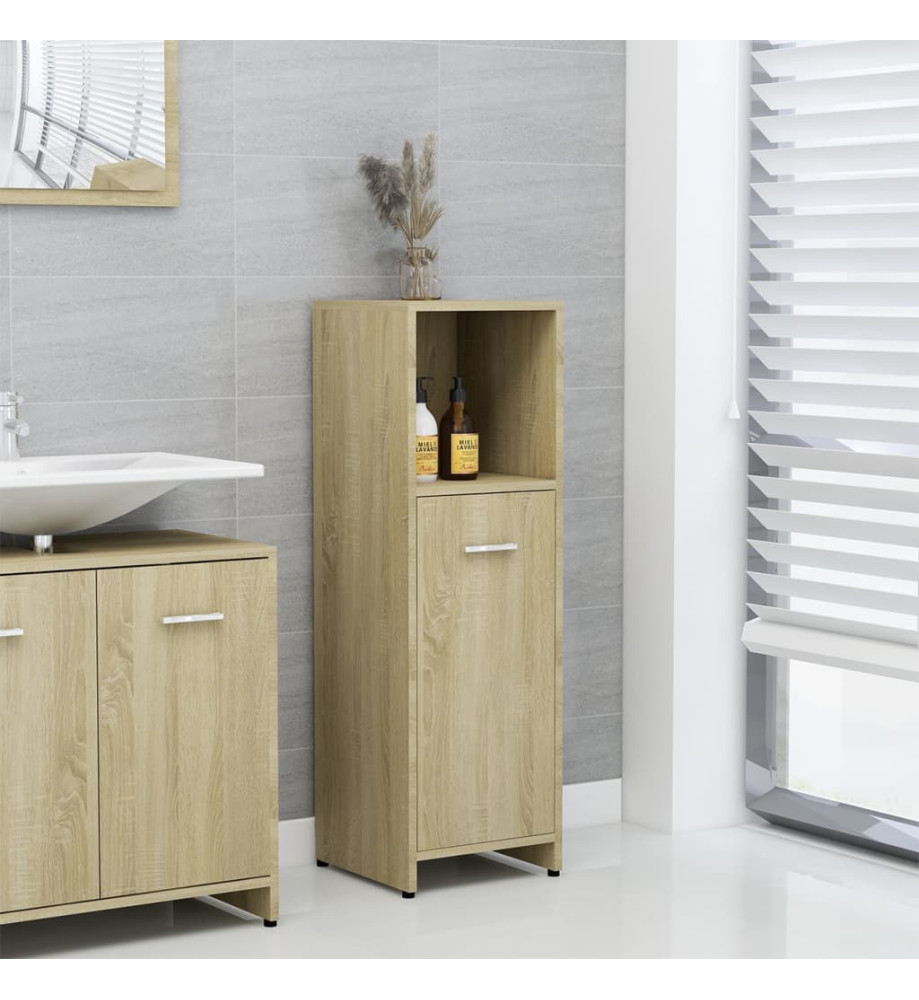 Armoire de salle de bain Chêne sonoma 30x30x95 cm Aggloméré