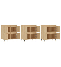 Buffets 3 pcs Chêne sonoma Bois d'ingénierie