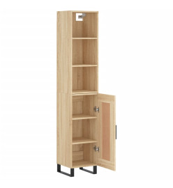 Buffet haut Chêne sonoma 34,5x34x180 cm Bois d'ingénierie