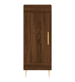 Buffet haut Chêne marron 34,5x34x180 cm Bois d'ingénierie