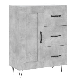 Buffet haut Gris béton 69,5x34x180 cm Bois d'ingénierie