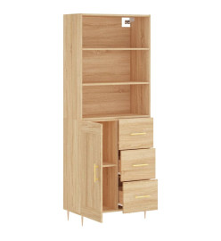 Buffet haut Chêne sonoma 69,5x34x180 cm Bois d'ingénierie