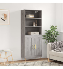 Buffet haut Sonoma gris 69,5x34x180 cm Bois d'ingénierie