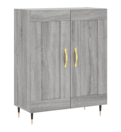 Buffet haut Sonoma gris 69,5x34x180 cm Bois d'ingénierie