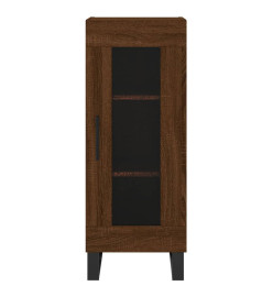 Buffet haut Chêne marron 34,5x34x180 cm Bois d'ingénierie