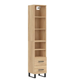 Buffet haut Chêne sonoma 34,5x34x180 cm Bois d'ingénierie