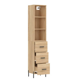 Buffet haut Chêne sonoma 34,5x34x180 cm Bois d'ingénierie