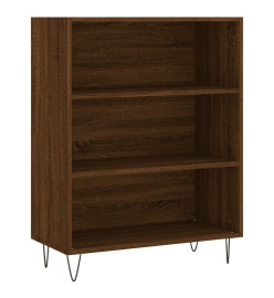 Buffet chêne marron 69,5x32,5x180 cm bois d'ingénierie