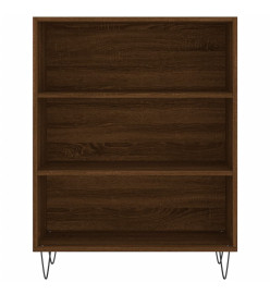 Buffet chêne marron 69,5x32,5x180 cm bois d'ingénierie