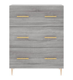 Buffet haut Sonoma gris 69,5x34x180 cm Bois d'ingénierie