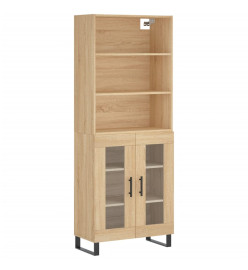 Buffet haut Chêne sonoma 69,5x34x180 cm Bois d'ingénierie