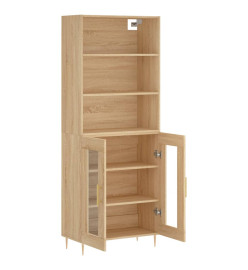 Buffet haut Chêne sonoma 69,5x34x180 cm Bois d'ingénierie