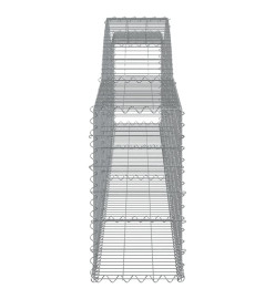 Paniers à gabions arqués 10 pcs 400x30x60/80 cm Fer galvanisé