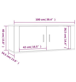 Ensemble de meubles TV 3 pcs Chêne fumé Bois d'ingénierie