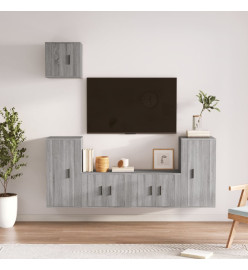 Ensemble de meubles TV 5 pcs Sonoma gris Bois d'ingénierie