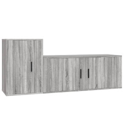 Ensemble de meubles TV 2 pcs Sonoma gris Bois d'ingénierie