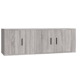 Ensemble de meubles TV 2 pcs Sonoma gris Bois d'ingénierie