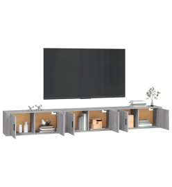 Meubles TV muraux 3 pcs sonoma gris 100x34,5x40 cm