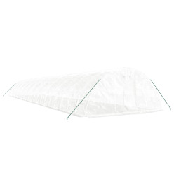 Serre avec cadre en acier blanc 110 m² 22x5x2,3 m