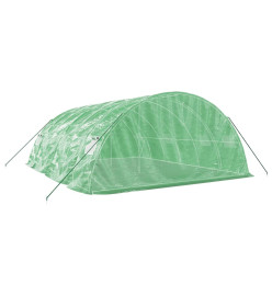 Serre avec cadre en acier vert 30 m² 6x5x2,3 m