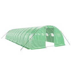 Serre avec cadre en acier vert 48 m² 12x4x2 m