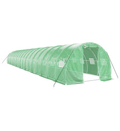 Serre avec cadre en acier vert 54 m² 18x3x2 m