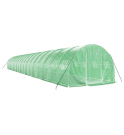 Serre avec cadre en acier vert 54 m² 18x3x2 m