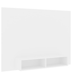 Meuble TV mural Blanc 135x23,5x90 cm Aggloméré