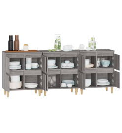 Buffets 3 pcs sonoma gris 60x35x70 cm bois d'ingénierie