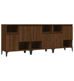 Buffets 3 pcs chêne marron 60x35x70 cm bois d'ingénierie