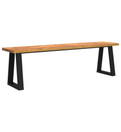 Ensemble à manger 3 pcs avec bord vivant bois massif d'acacia