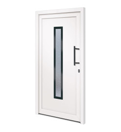 Porte d'entrée Blanc 108x208 cm PVC