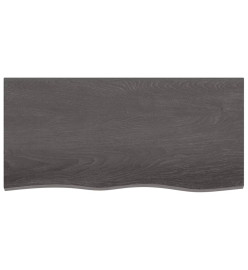 Dessus de bureau gris foncé 100x50x6 cm bois chêne traité