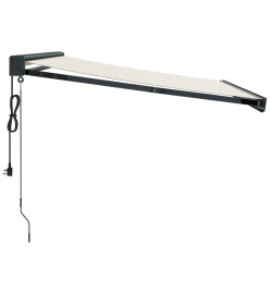 Auvent rétractable crème 3x2,5 m tissu et aluminium