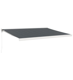 Auvent rétractable anthracite 4,5x3 m tissu et aluminium