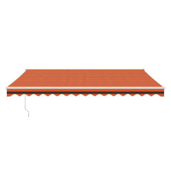 Auvent rétractable automatique orange et marron 4,5x3 m