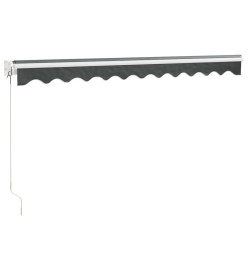 Auvent rétractable anthracite 3,5x2,5 m tissu et aluminium