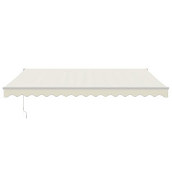 Auvent rétractable crème 4x3 m tissu et aluminium