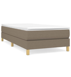 Lit à sommier tapissier avec matelas Taupe 90x200 cm Tissu