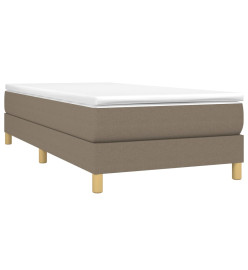 Lit à sommier tapissier avec matelas Taupe 90x200 cm Tissu