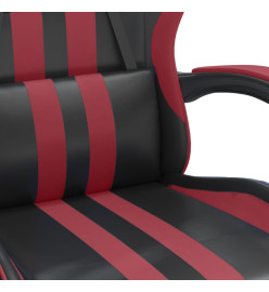 Chaise de jeu Noir et rouge bordeaux Similicuir